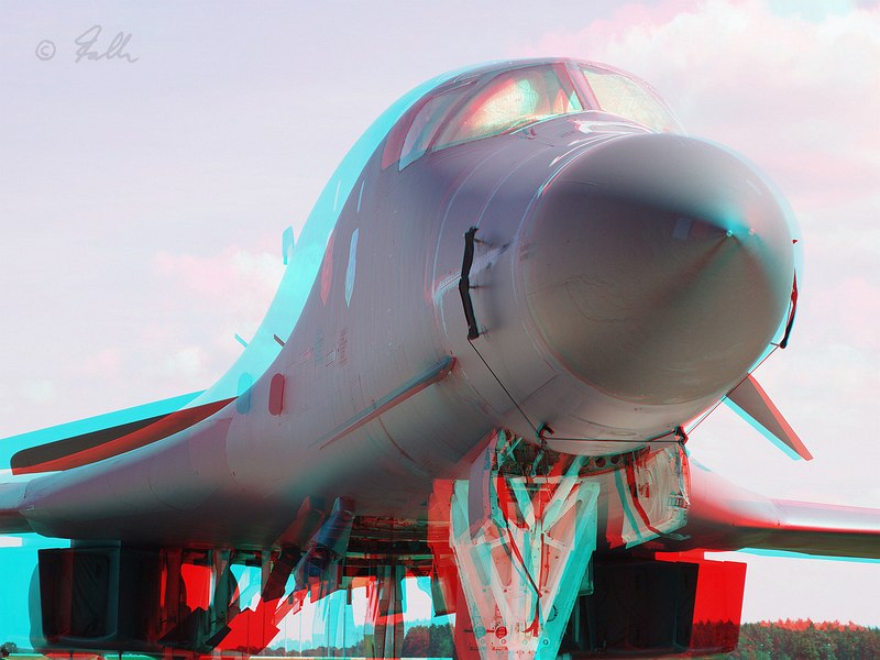 B-1 Lancer; red-cyan Anaglyph   © Falk 2016