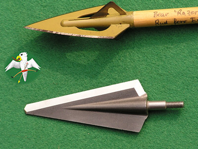 Ashby-Broadhead, 315gr, single bevel, single piece construction, AMO 8-32 srew-in   © Falk 2009