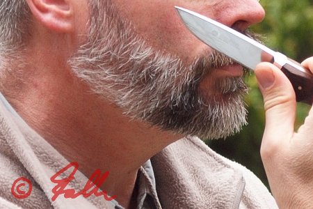 I am actually using my Boeker 'Integral' for shaving – at least in those spots that get shaved   © Falk 2014