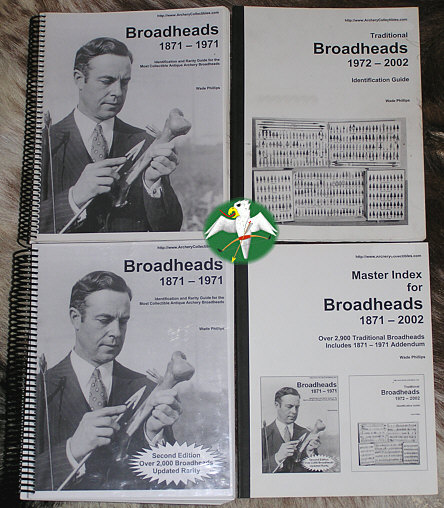 Wade Phillips outstanding Broadhead Identification and Rarity Guides, spanning the timeframe from 1871 to 2002 and presenting far more than 2000 different Broadheads of these era.   © Falk 2006